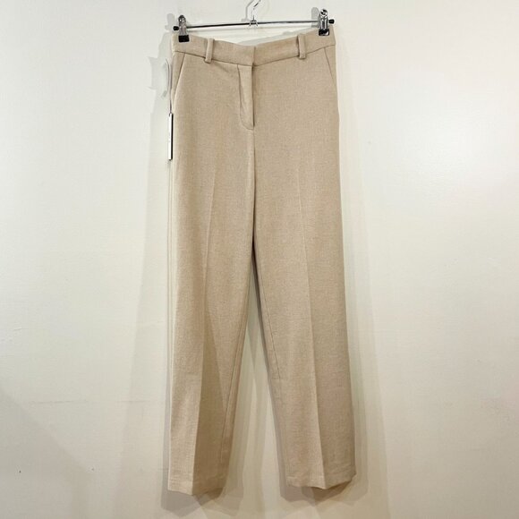 Last Chance! New Aritzia Command 100% Wool Straight Trouser Beige 4 $168 - Picture 4 of 10